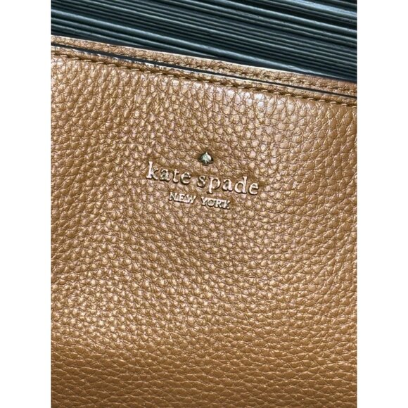 Kate Spade New York pebbled leather handbag/satchel, brown‎ Purse - Picture 2 of 4